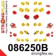 086250B: Full suspension bush kit 22mm 18mm 2 x 081196, 2 x 081521 Insert Red