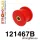 121467B: Rear lower track control arm inner bush 52mm Red