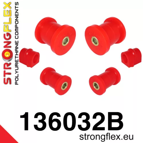 136032B: Front suspension bush kit 16mm 131955 Red