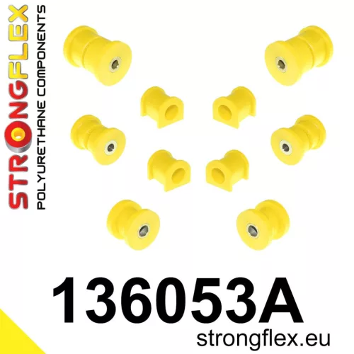 136053A: Front suspension and ream beam bush kit SPORT 24mm 58mm Yellow