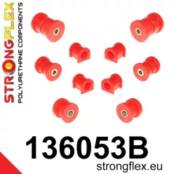   136053B: Front suspension and ream beam bush kit 18mm 34mm Red