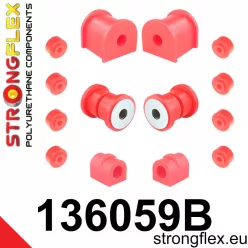 136059B: Front suspension bush kit 16mm 131209 - 37mm Red