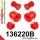 136220B: Front suspension bush kit 24mm 131777 Red