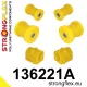 136221A: Front suspension bush kit SPORT 21mm 131134 Black