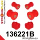 136221B: Front suspension bush kit 24mm 131134 Black