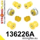 136226A: Front suspension and ream beam bush kit SPORT 17mm Yellow