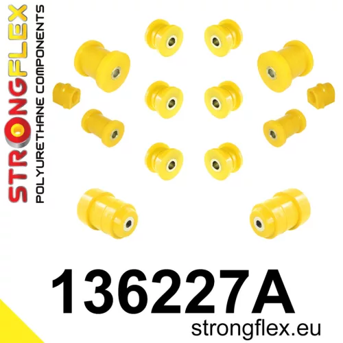 136227A: Full suspension polyurethane bush kit SPORT 17mm 131134 Yellow