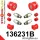 136231B: Rear suspension bush kit 14mm Black
