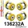 136232A: Rear subframe bush kit SPORT Yellow