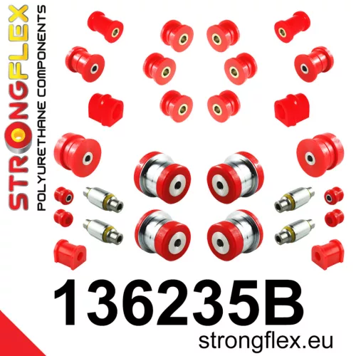 136235B: Full suspension polyurethane bush kit Custom 14mm Black