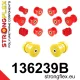136239B: Full suspension polyurethane bush kit 21mm 131134 Red