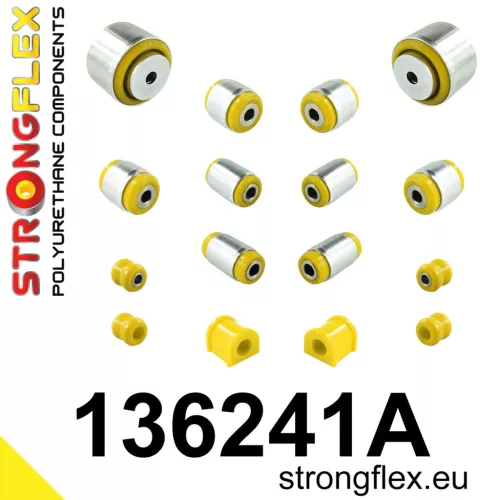 136241A: Rear suspension bush kit SPORT 19mm Yellow