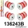 136243B: Rear subframe bush kit Red