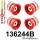 136244B: Front subframe bush kit Red