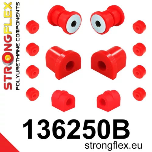 136250B: Front suspension bush kit 25mm 132013 - 34mm Black