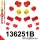 136251B: Full suspension polyurethane bush kit Custom 15mm Red