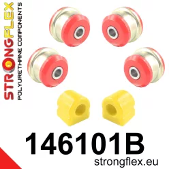   146101B: Front suspension bush kit 19mm 051832 051826 - 55mm Red