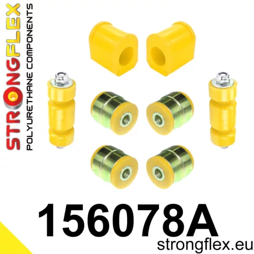 156078A: Front kit suspension polyurethane bushes SPORT 20mm Yellow