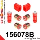 156078B: Front kit suspension polyurethane bushes 21mm Red
