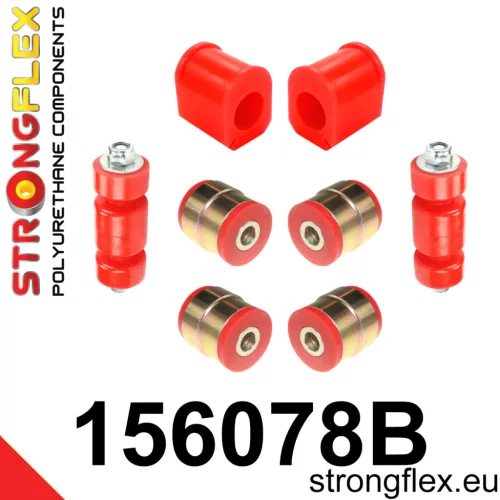 156078B: Front kit suspension polyurethane bushes 20mm Black