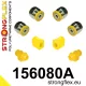 156080A: Front suspension bush kit SPORT 23mm 2 x 151637 Black