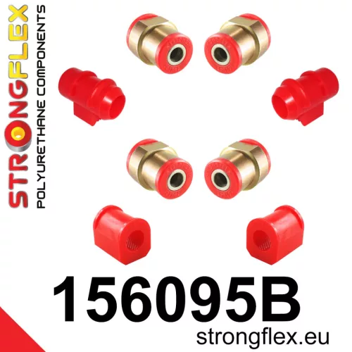 156095B: Front suspension bush kit 19mm 151955 - 39mm height Black