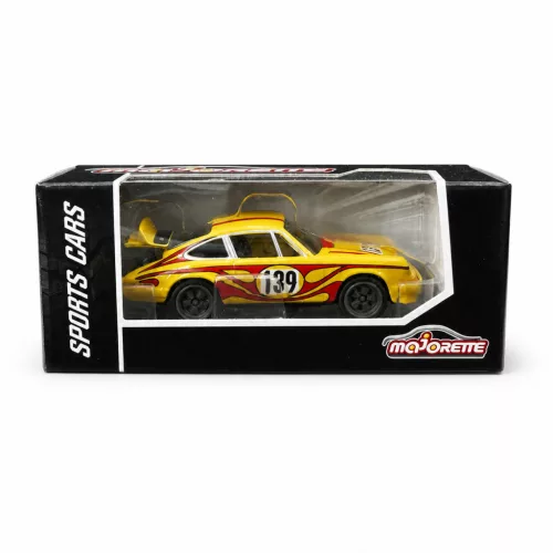 Majorette Sports Cars Porsche 911 Carrera RS 2.7 model car - yellow/red