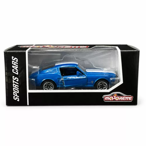 Majorette Sports Cars Ford Mustang Fastback model car - blue/white