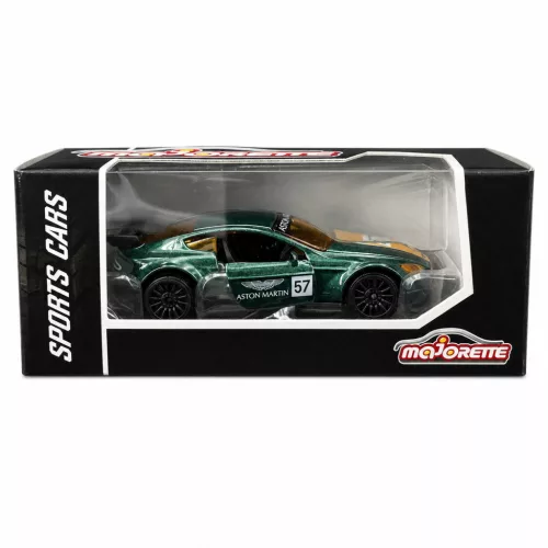 Majorette Sports Cars Aston Martin Vantage GT8 model car - green/gold