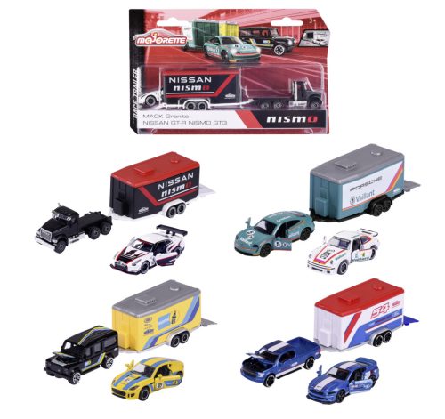 Majorette Race Trailer Set – 4 selectable variants