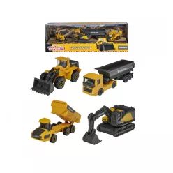 Majorette Volvo Construction Vehicles 4-Car Giftpack