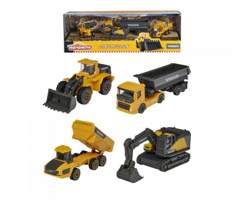 Majorette Volvo Construction Vehicles 4-Car Giftpack