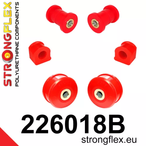226018B: Front suspension bush kit 23mm Old type 4 x 221084 Red