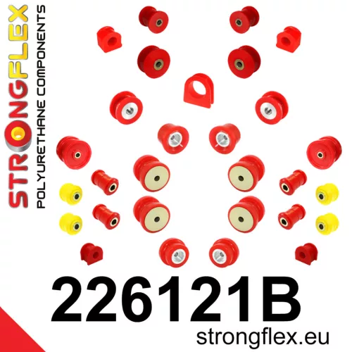 226121B: Full suspension bush kit 19mm 15mm Old type 30mm - 221072 221344B 0 x 221084 0 pc Red