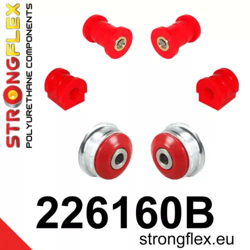 226160B: Front suspension bush kit 22mm Red