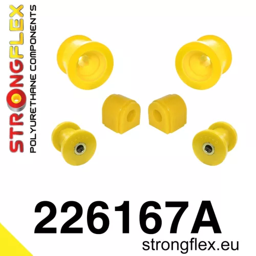 226167A: Front suspension bush kit SPORT 22,5mm 221897 Yellow