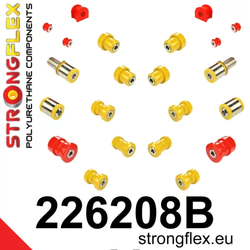 226208B: Rear suspension bush kit 22mm 221758 Black