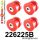 226225B: Rear subframe bush kit Red
