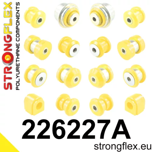 226227A: Rear suspension bush kit SPORT 25mm 221949 221942 - 60mm Yellow
