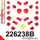 226238B: Full suspension bush kit Custom 18,5mm 20mm 221813 - 62mm Red