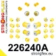 226240A: Full suspension polyurethane bush kit SPORT 16mm 21,5mm 221950 Yellow