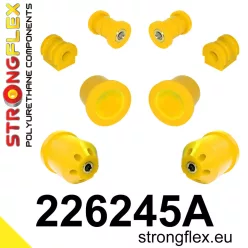   226245A: Front suspension and ream beam bush kit SPORT 16mm 221667 221245 - 72mm Yellow