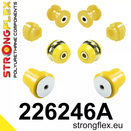 226246A: Front suspension and ream beam bush kit SPORT 24mm Black