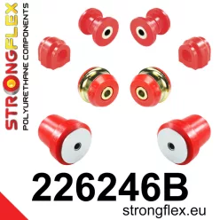 226246B: Front suspension and ream beam bush kit 21,5mm Red