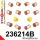 236214B: Rear suspension bush kit 21mm Red