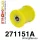 271151A: Rear tie bar to hub rear bush SPORT Yellow