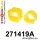 271419A: Steering rack mount bush kit SPORT Yellow