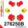 276250B: Front suspension bush kit Custom 2x271609 Red