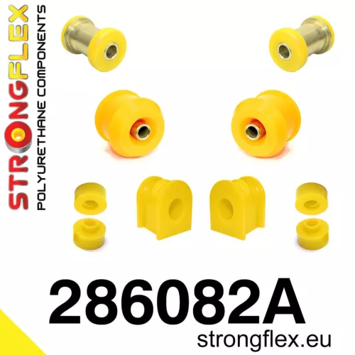286082A: Front suspension bush kit SPORT 23mm 281207 281397 - 38mm Yellow