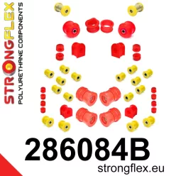   286084B: Full suspension bush kit 19mm 15mm 45mm 281263 - 34mm 4 pcs Red